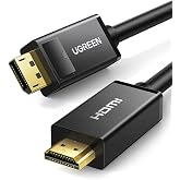 Ugreen 4K Displayport HDMI D&ouml;n&uuml;şt&uuml;r&uuml;c&uuml; Kablo, Siyah, 2 Metre