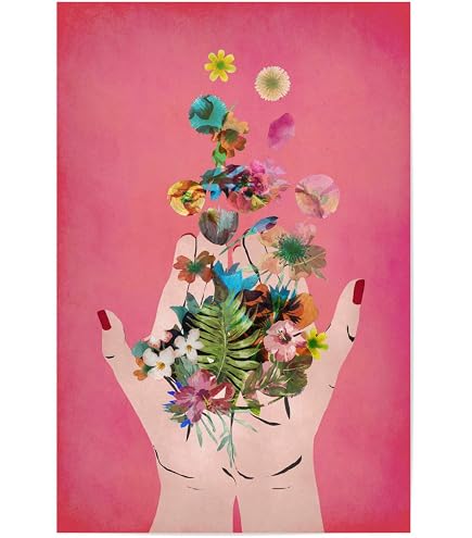 ArtboxONE Poster 30x20 Cm 'Kahlo Vase Blau' - Kunstdruck Von Frida Kahlo, Abstraktes Design, Hochwertiges Fotopapier