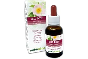Wild rose eller Vildros (Rosa canina) Naturalma Emotionella blommor eller Bachblommor - 30 ml Flytande alkoholfritt extrakt i droppform - Blommessenser - Vegansk
