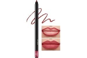 TONGYEND Red Lip Liner, Lip Pencil Waterproof Long Lasting Lip Liner - High Pigmented Velvet Lip Crayon Non-Stick Cup Nude Lipstick for Sculpting & Filling - Smooth Texture Natural Lip Pen (#11 Dazzle)