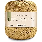 ENCANTO 100% Viscose Crochet Yarn, 128 m, Circle Brand Yarn - Ideal for Knitting Projects and Crafts (7577)
