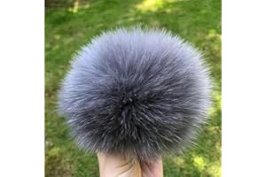 SUKORI 2 Pezzi Pompon in Pelliccia di Volpe Naturale Pompon in Pelliccia per Berretti Cappello Pompon in Pelliccia Fai da Te per Berretti Borse Accessori Sciarpa