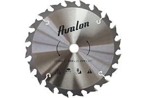 Avalon Pro - Disco da 20 denti professionale per decespugliatore, lama speciale per steli legnosi 255 x 1,8, lunghezza dente di widia 11 mm
