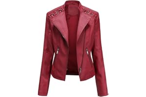 YYNUDA Women's Faux Leather Jacket Zip Up Moto Biker Classic Short Coat Floral Print