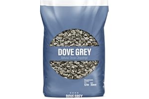 UNIQUE HOME LIVING Decorative Stone Chippings Rock Slate Garden Patio Gravel Aggregates Pathway Driveway Natural Stones Pebbles - DOVE GREY 10-20mm