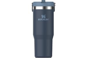 STANLEY Flip Straw Tumbler 1.0 Botella Agua con Pajita 0.89L - Conserva el Frío 12 Horas - Termo Agua Fria - Acero Inoxidable - Sin BPA - Fácil de llevar - Apta Para Lavavajillas - Navy
