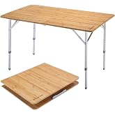 KingCamp 2-Folded Bamboo Table