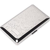 Portasigarette In Metallo Silver - Elegante E Minimalista Per 12 Sigarette Corte Fino A 85mm - Foto 6