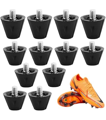 12 Tacchetti Di Ricambio Per Scarpe Da Calcio – Filettati M5, 16 Mm, In Plastica E Metallo, Nero, Universali