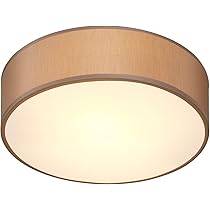 Moderne Plafondlamp - Cilinder - Stoffen Lampenkap - Wit - Minimalistische stijl - ø32 x 12 cm - E27 fitting - Voor slaapkamers en woonkamers