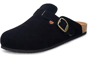 INTINI Sabot Donna Ciabatte Uomo Chiuse con Comodo Pantofole in Pelle Scarpe da Giardino Traspirante Sandali Ciabatta 36-46