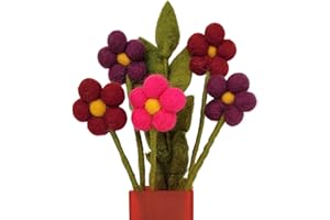 ‎YOUR CASTLE your castle Blumenstrauß aus 5 handgearbeiteten Filzblumen & 1 AST, fairer Handel, nachhaltige Deko aus Filz, realistische Kunstblumen, Textilblumen, Filzset Blumen, Stoffblumen, Filzblüten, Clara