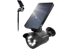 KALAHOL Solar Security Lights Outdoor Motion Sensor Wall/Ground, Dummy Camera Solar Light 20ft Motion Detection PIR Sensor, Solar Powered Security Light IP66 Waterproof for Yard Garden