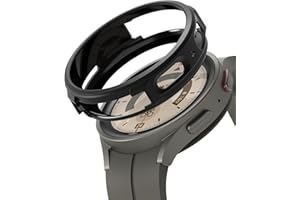 Ringke Air Sports Compatible with Samsung Galaxy Watch 5 Pro 45mm Case, Thin Soft Flexible Rugged TPU Raised Bezel Frame Protective Button Cover - Black