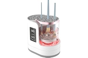 ‎EAGERMINDS 3-in-1 Elektrischer Make-up-pinselreiniger & Trockner Ultra Effiziente Reinigung,Automatic Electric Makeup Brush Cleaner mit Touch-Taste,Make-up-Pinselreinigung mit Lufttrocknungsfunktion ﻿ (Weiß)