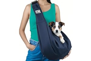 Esshogo 1 Pezzo Borsa per cani, Regolabile Borsa da Viaggio per Cani Piccola,Trasportino da Passeggio Regolabile, Trasportino da Passeggio, Borsa per cani fino a 7,5 kg