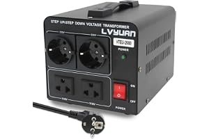 2 000 VA 110 volt USA spänningsomvandlare ringkärnig transformator 2 000 watt – in: 110 V eller 220 V/utgång: 110 V och 220 V