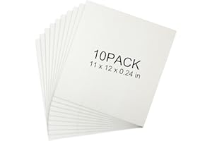 ROOWEST 10 Stück Keramikfaserpapier, 28,9 x 30,5 cm, Hochtemperatur-Keramikfaser, rechteckig, weißes Isolierpapier, feuerfestes Mikrowellen-Ofenpapier, Blatt für Herd, Ofen, Kamin, DIY-Material (0,61 cm)