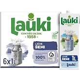 Lauki - Animal Welfare Semi-Skimmed Milk - No Added Sugar and Gluten Free - Brik UHT Pack 6 x 1L