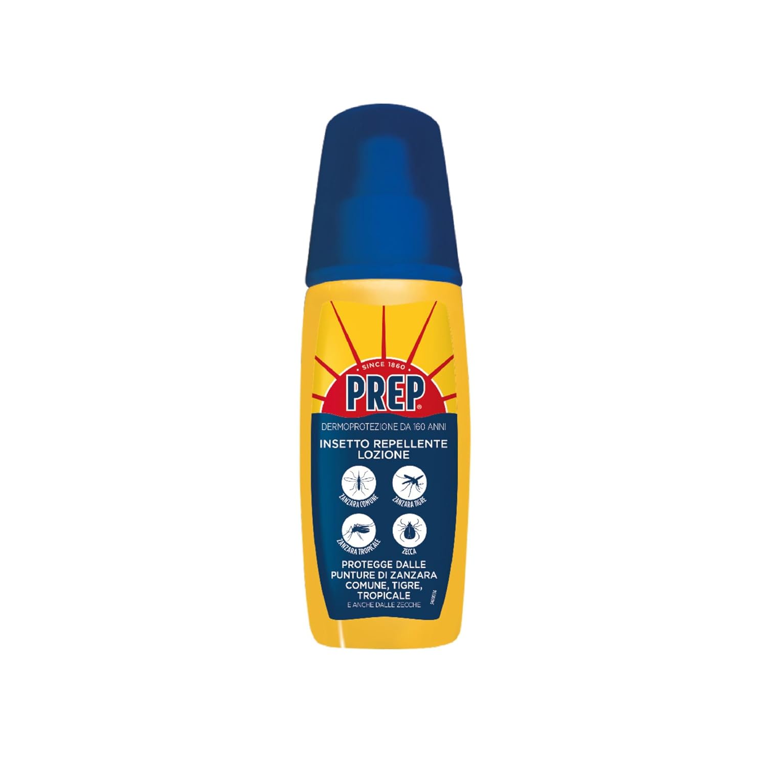 Prep, Insetto-Repellente Lozione, Lozione Antipuntura Pronta all'Uso, Protegge dalle Punture di Zanzara Comune, Tigre, Tropicale, Zecche, 100ml