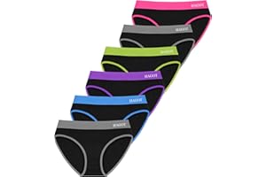HAGOT 6 Pcs Bragas Niña, Cómodas Adolescente Braguitas Cómodas