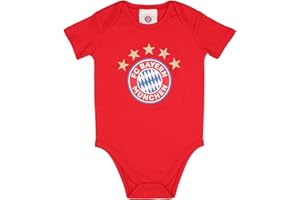 FC Bayern München | Body Essential| Baby | Manica corta | Rosso o Rosso Navy a righe