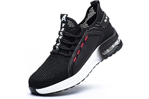 Micoklinlin Arbeitsschuhe Damen Sommer Sicherheitsschuhe Leicht Stahlkappe Turnschuhe Stahlkappenschuhe Safety Shoes