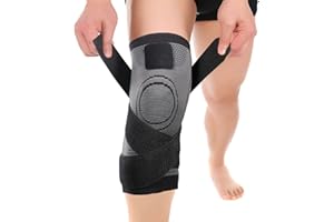 NuCamper Opaska na Kolano dla Mężczyzn i Kobiet, Regulowany Kompresyjna Opaska, Stabilizatory, Sportowa Opaska, Orteza na Kolano dla Zapalenie Stawów Łagodzenia Bólu Stawów Zapalenie Ścięgna, Biegania