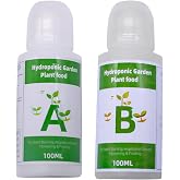 GIMOCOOL Liquid Plant Food - Hydroponic Nutrients - Set Of Two Parts A B - Hydroponic Liquid Bonsai Fertilizer - Garden Plant