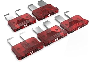 AUPROTEC Fusibles à lames Standard ATO 1A - 40A fusible enfichable d'automobile choix: 10A ampère rouge, 5 pièces