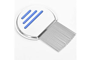 GENERIC Lice Comb, Stainless Steel Lice Removal Comb, Reusable Metal Headlice Nit Removal Flea Comb with Spiral Grooves, Designed For Rapid Removal of Lice, Nits & Dandruff, and Removes Louse Nits.