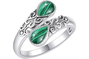 CUPENDA Mondstein Ring für Damen Sterling Silber Regenbogen Einstellbar Bandringe Schmuck Geschenke für Mädchen