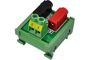 OONO Banana Jack Breakout Board Module (1x2 Positions, DIN Rail Mount)