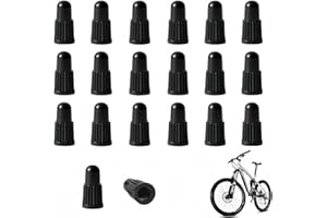 Heyumybit 20 pcs Black Presta Valve Stem Caps,Valve Caps,Presta Dust Caps Wheel,Plastic Bike Tire Caps,Air Dust Covers,French Valves for Bicycle,Road Bike