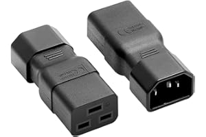 greenDracaena Dracaena 2 Pack PDU UPS Power IEC Male C14 to Female C19 Adapter IEC Connector