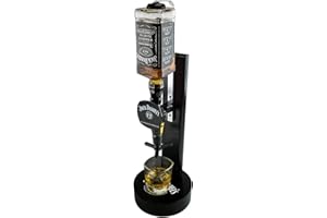 ‎JACK DANIEL'S Jack Daniel's Einzeloptik (25 ml Maß), robuster Spirituosenflaschenständer aus Holz