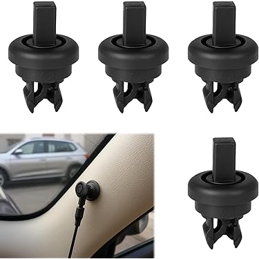 Lot De 2/4 Clips De Fixation For Coffre à Bagages, étagère à Colis, Crochet Pivotant Compatible Avec Volkswagen GOLF 5 Mk6 Compatible Avec Tiguan Polo UP T-CROS (Color