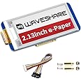 waveshare 2.13inch E-Ink Display HAT for Raspberry Pi 4B/3B+/3B/2B/Zero/Zero W/WH,Jetson Nano 212x104 Resolution Red Black White eink Display e-Paper HAT B,SPI Interface,Full Refresh