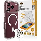 Buff iPhone 18 Pro Max ile Uyumlu Avantaj Paket - MagSafe Uyumlu Şeffaf Hybrid Kılıf + Easyfit 5D Ekran Koruyucu + Air Fit Le
