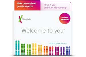 23andMe+ Premium Membership Bundle - DNA Kit with Personal Genetic Insights Including Health + Ancestry Service Plus 1-Year Access to Exclusive Reports (Before You Buy See Important Test Info Below)