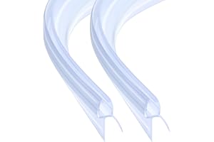 ITTISO Pre Curved Shower Screen Seal Strip 2 x 70 cm for 5mm/6mm Glass Thickness Curved Shower Door Seal Strip Covers up to 12mm Gap Replacement Shower Cubicle Quadrant