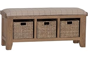 The Furniture Outlet Wessex Smoked Oak Hall Bench