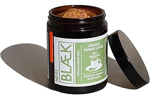 ‎BLÆK BLÆK Specialty Instant Bio Kaffee No.2 Peru 60g Glas | Blaek Organic Coffee Premium nachhaltig: To Go löslicher Instantkaffee säurearm süß mild Arabica Kaffeebohne Medium | Home Camping Büro