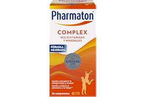 Pharmaton Complex - Multivitamínico con Ginseng G115-30 Comprimidos - Energía Física y Mental - Vitaminas para el cansancio
