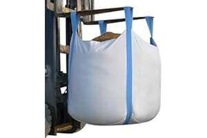 SHOPROM Sacchi Giardinaggio Omologati BigBag 1000 kg in Polipropilene Resistenti e Riutilizzabili per smaltimento Materiali Edili e Agricoli Ideali per Stoccaggio (Fondo chiuso Cielo aperto, 1 PEZZO)
