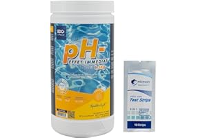 HEXAGON PISCINE ET SPA EDG by AQUALUX pH Moins Poudre - 1,5kg | Correcteur de pH Solide - Baisse Le pH + 10 Tests HPS OFFERTS 6 en 1