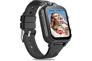 DDIOYIUR Smartwatch Bambini GPS 4G con WiFi Videochiamata SOS Camera Impermeabile Messaggio Sveglia Cronometro Modalità Classe Lettore Musicale Notifica Vibrazione Regalo per Ragazzi e Ragazze.