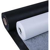 Nähmit - Aufbügelbare Vlies - Einlagestoff - leichtes Gewicht (30g/m²) 90cm breit - 2 Meter Vliesstoff (weiss)
