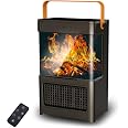 Chauffage D’Appoint Électrique 2200W – Oscillation 80°, Mode ECO, Flamme Visuelle, Silencieux & Sécurisé