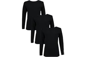 TupTam Camiseta Interior Niño – Pack de 3 Camisetas Manga Larga 100% Algodón, Cómodas y Transpirables